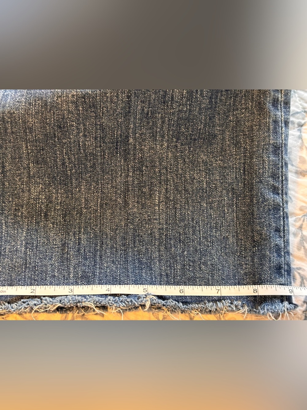 Madewell Slim Wide-Leg Crop Jeans Medium Blue Wash Frayed Hem Size 29 - Picture 13 of 13